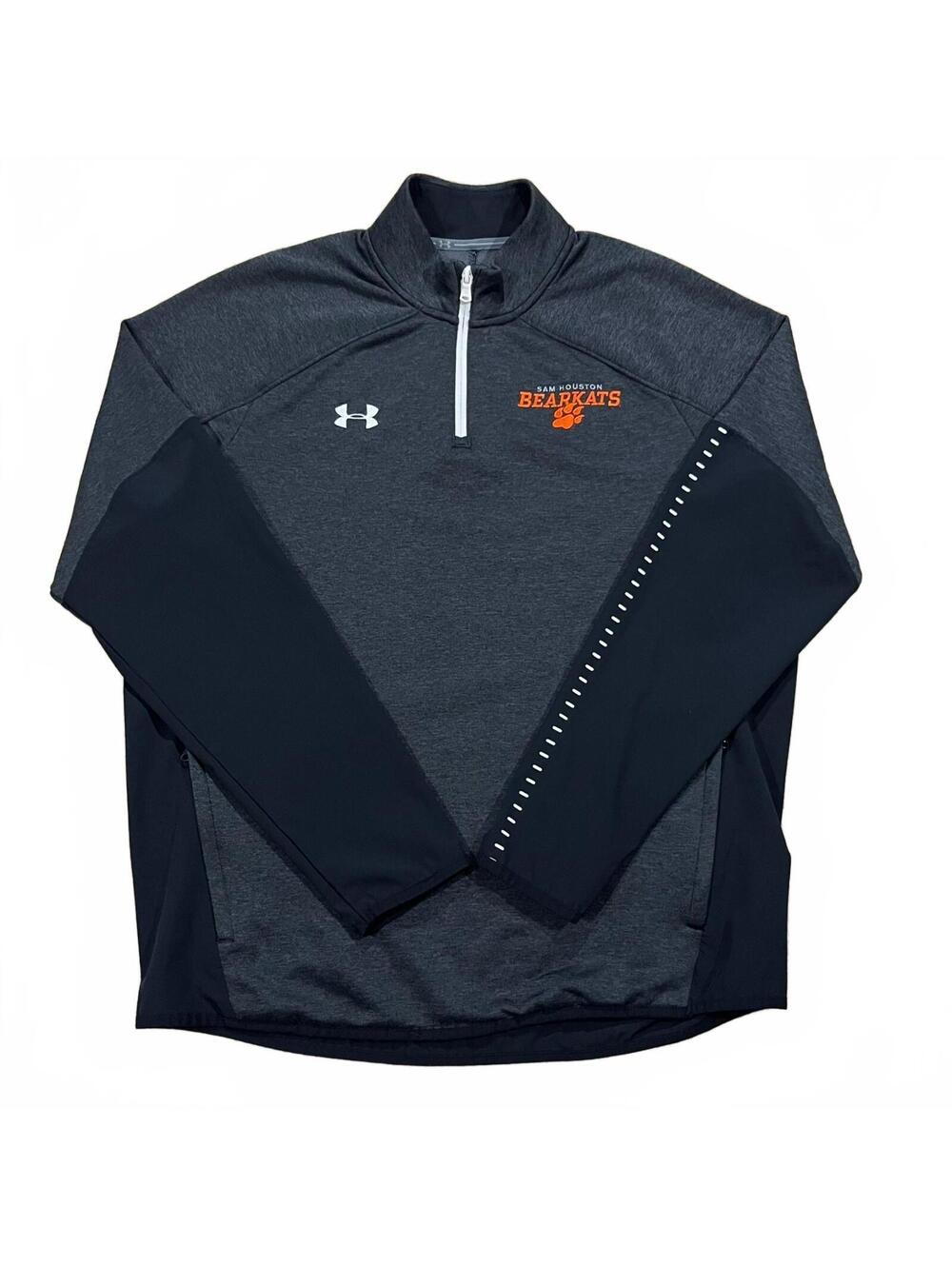 Sam Houston Bearkats Under Armour Mens 1/4 Zip Pullover Gray Size Large